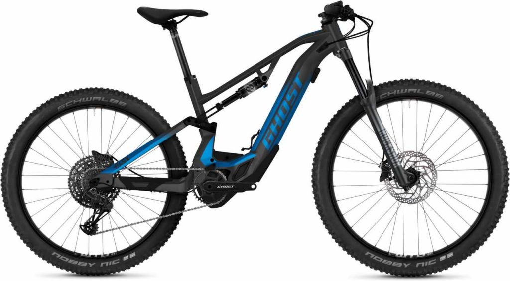 93AS1002 Ghost E ASX 160 Essential AL dark grey bright blue matt 2022 E Bike Fully Mountainbike 0 1280x1280