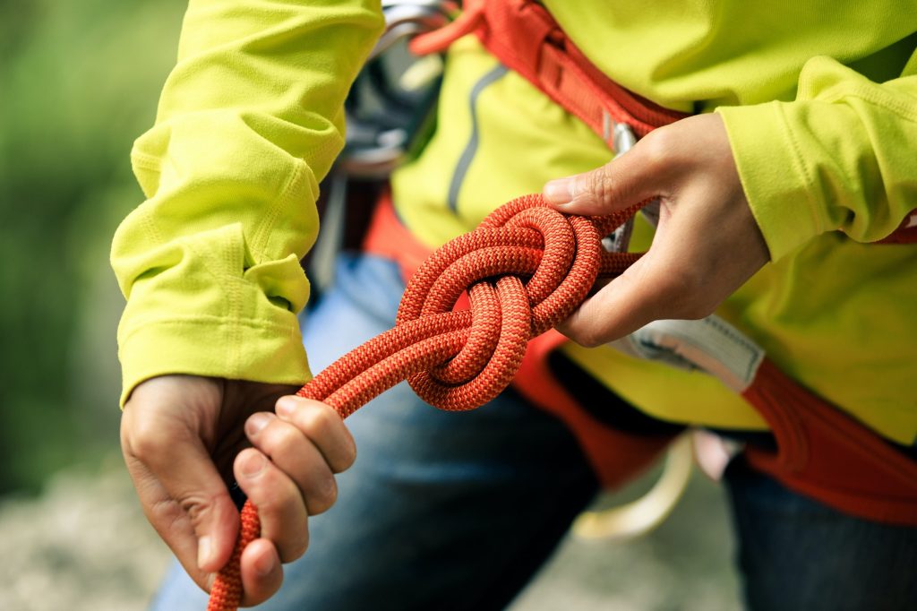 Rope knot for climbing